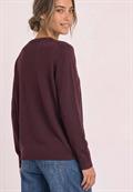 Basic Pullover mit U-Boot-Ausschnitt rustic rouge