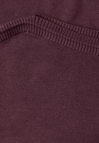 Basic Pullover mit U-Boot-Ausschnitt rustic rouge