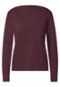 Basic Pullover mit U-Boot-Ausschnitt rustic rouge