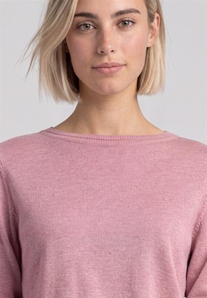 Basic Pullover mit U-Boot-Ausschnitt vintage blush mel.
