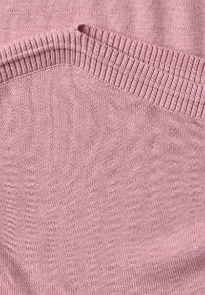 Basic Pullover mit U-Boot-Ausschnitt vintage blush mel.