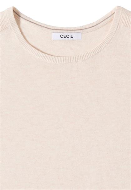 Basic Pullover oat milk beige melange