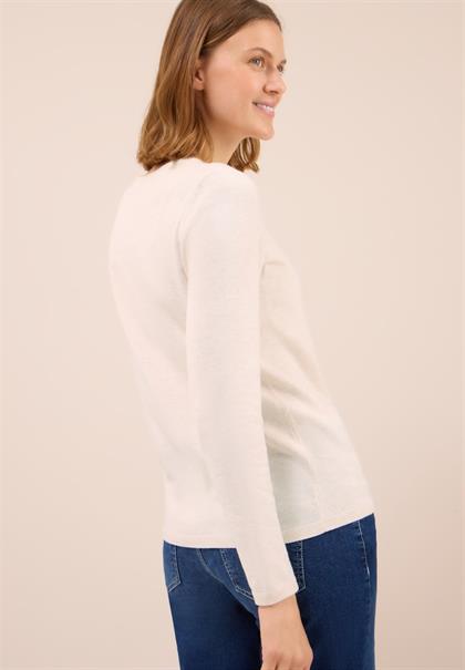 Basic Pullover oat milk beige melange