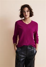 Basic Pullover purple cozy pink melange