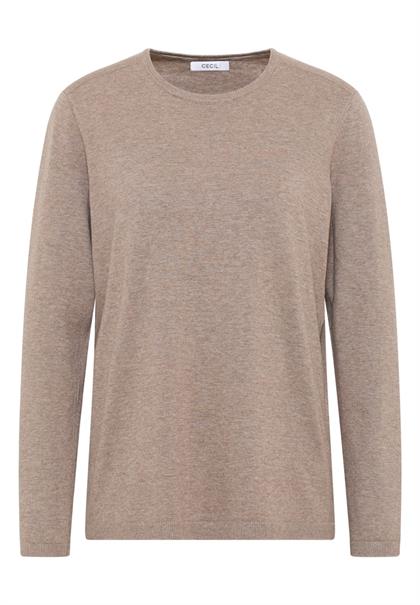 Basic Pullover toffee cream melange