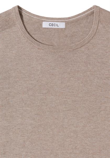 Basic Pullover toffee cream melange