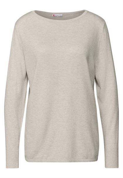 Basic Pullover tusk cream mel.