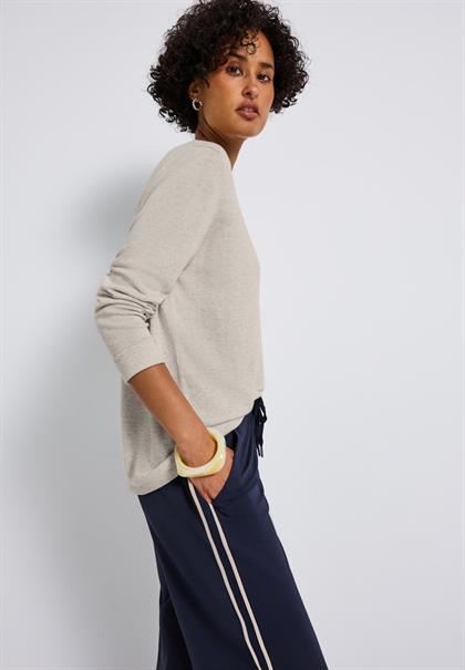 Basic Pullover tusk cream mel.