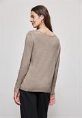 Basic Pullover warm taupe mel.