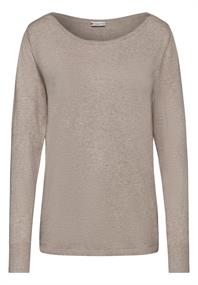 Basic Pullover warm taupe mel.