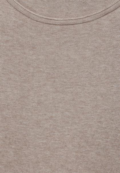 Basic Pullover warm taupe mel.