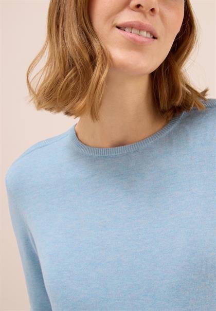 Basic Pullover whisper blue melange