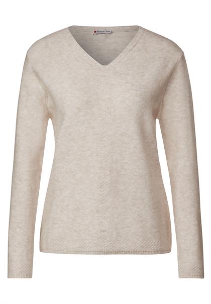 Basic Pullover whisper cream melange