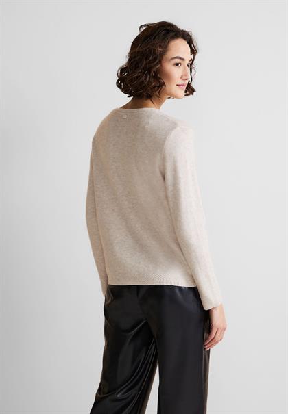 Basic Pullover whisper cream melange