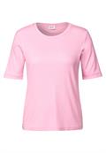Basic Rippstruktur T-Shirt cherry blossom pink