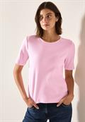 Basic Rippstruktur T-Shirt cherry blossom pink