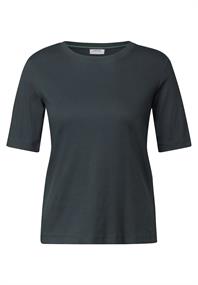 Basic Rippstruktur T-Shirt slate khaki