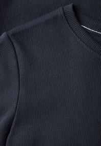Basic Rippstruktur T-Shirt universal blue