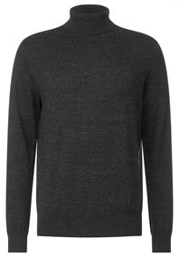 Basic Rollkragen Pullover anthra grey melange