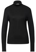 Basic Rollkragen-Pullover black