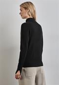 Basic Rollkragen-Pullover black