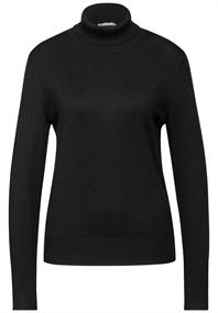 Basic Rollkragen-Pullover black