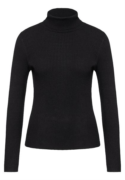 Basic Rollkragen-Pullover black