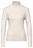 Basic Rollkragen-Pullover cream white melange