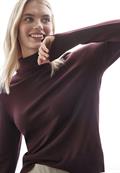 Basic Rollkragen-Pullover enigma red