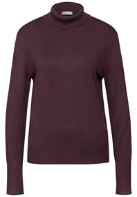 Basic Rollkragen-Pullover enigma red