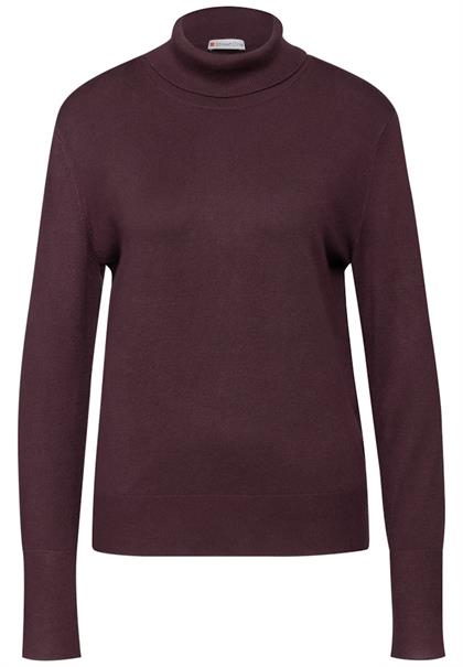 Basic Rollkragen-Pullover enigma red