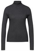 Basic Rollkragen-Pullover gravel grey mel.
