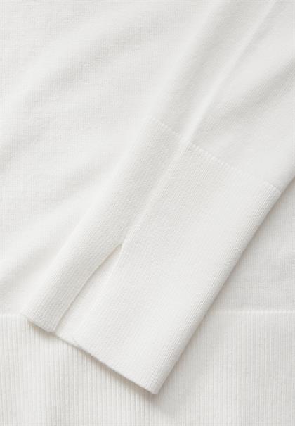 Basic Rollkragen-Pullover off white