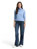 Basic Rollkragenpullover light fjord blue