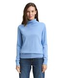 Basic Rollkragenpullover light fjord blue