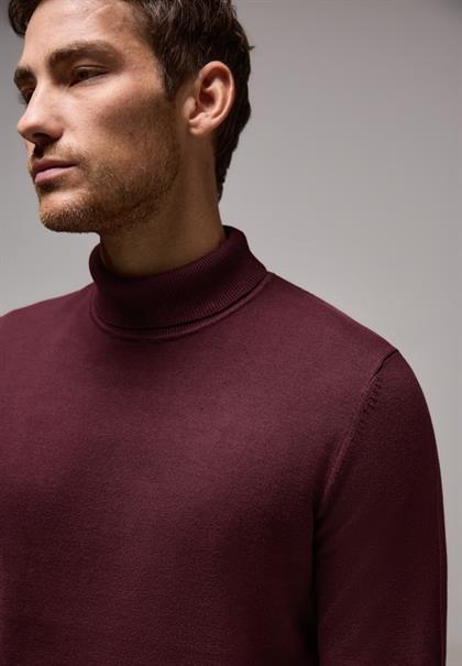 Basic Rollkragenpullover vintage red
