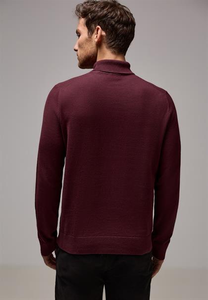 Basic Rollkragenpullover vintage red