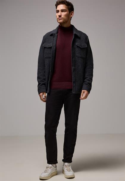 Basic Rollkragenpullover vintage red