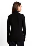 Basic Rollkragenshirt deep black