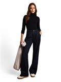 Basic Rollkragenshirt deep black