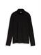Basic Rollkragenshirt deep black