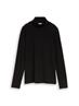 Basic Rollkragenshirt deep black