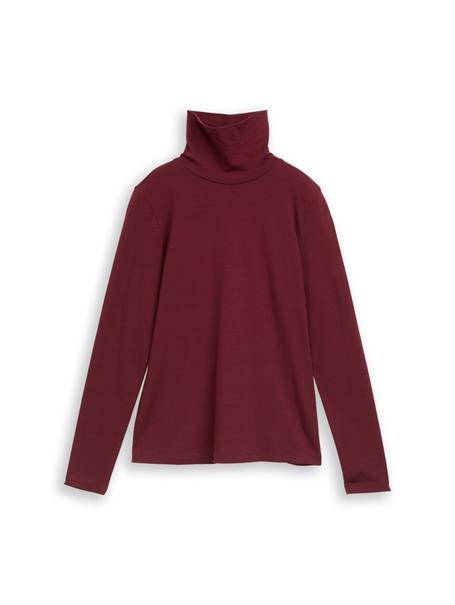 Basic Rollkragenshirt preppy plum
