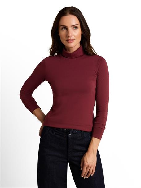 Basic Rollkragenshirt preppy plum