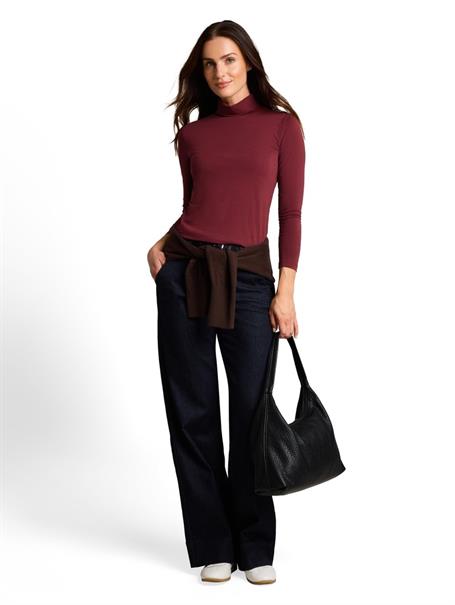 Basic Rollkragenshirt preppy plum