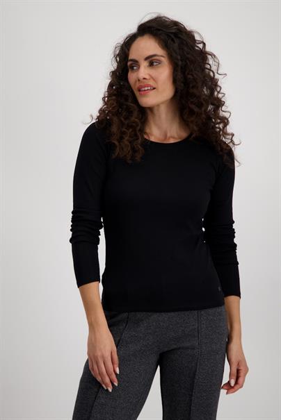 Basic-Shirt aus Pima-Baumwolle schwarz
