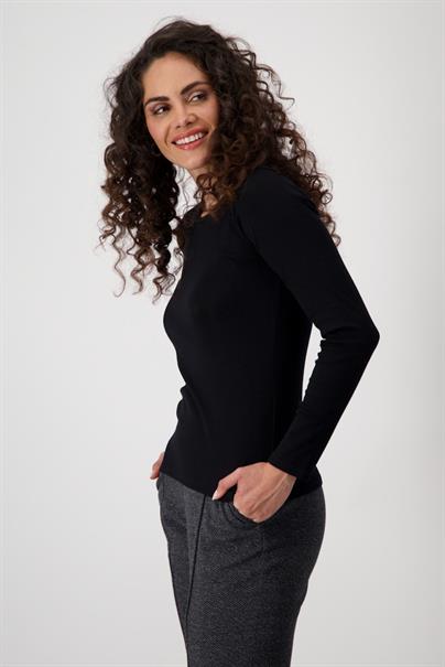 Basic-Shirt aus Pima-Baumwolle schwarz