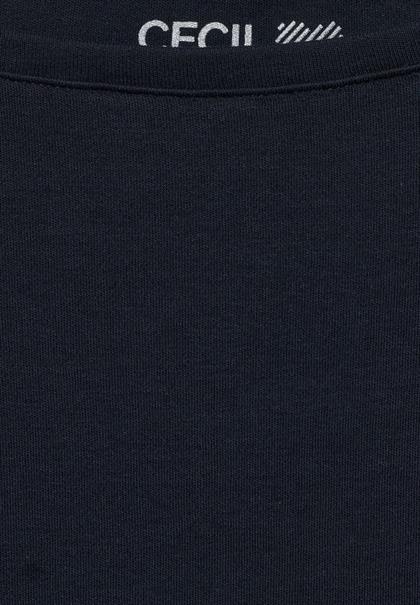 Basic Shirt in Unifarbe deep blue