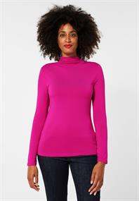 Basic Shirt in Unifarbe lavish pink