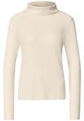 Basic Shirt in Unifarbe mit Rollkragen pure beige